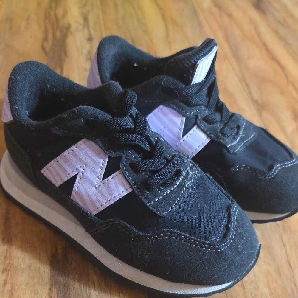 New Balance black and purple sneakers toddler size children's 9
